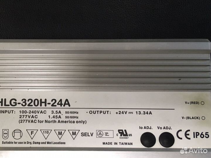 Блок питания meanwell HLG-320H-24A