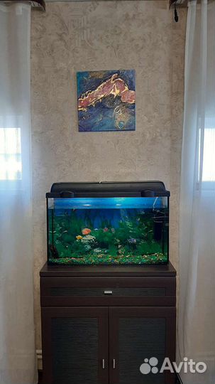 Картина акрилом на холсте абстракция