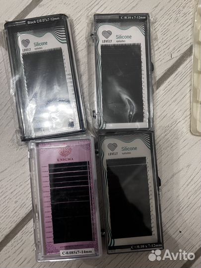 Ресницы, пинцеты и все для наращивания ресниц