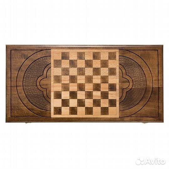 Нарды и шашки резные Знак бесконечности 60 х 60 см бук Армения 62600