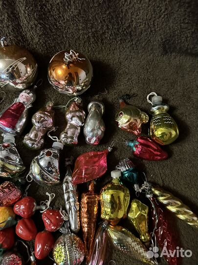 Лот елочных игрушек СССР