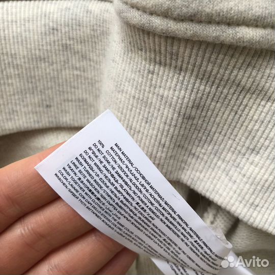 Свитшот худи серая S новая lime