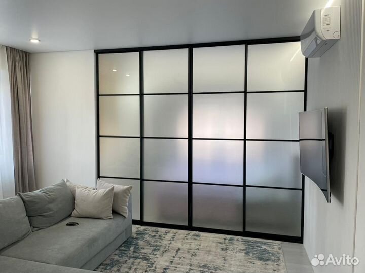 Перегородки раздвижные, межкомнатные алюминиевые