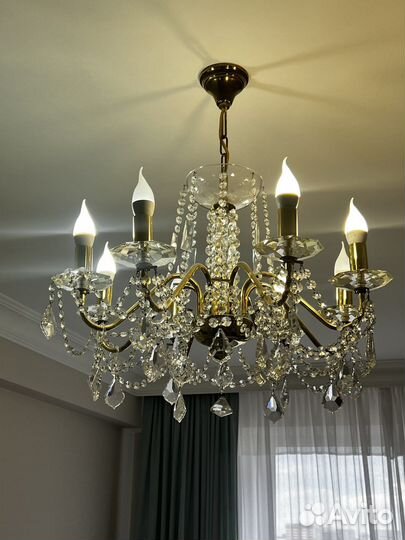 Люстра хрустальная чехия бу