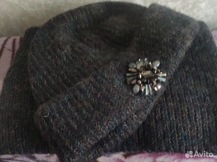 Зимняя шапка и снуд женский