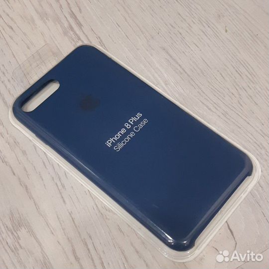 Силиконовый чехол на iPhone 7 plus / 8 plus синий