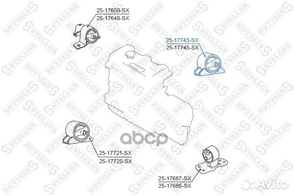 Подушка двс задняя nissan Stellox ME1136, FM4093