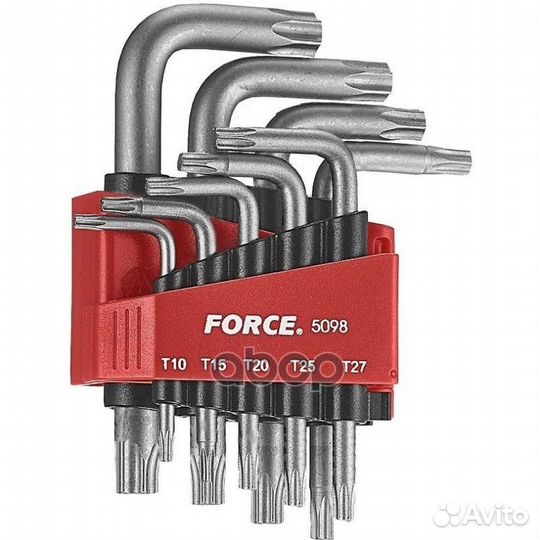 Набор ключей Г-образных torx Т10-Т50 9пр force