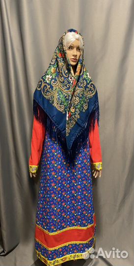 Русский народный платок 100х100