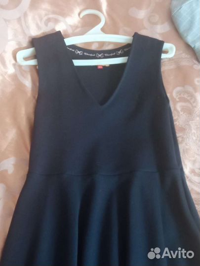 Сарафан синий школьный р.146