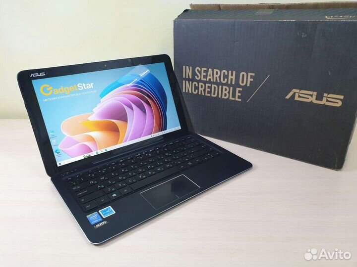 Тонкий Ноутбук-трансформер Asus, SSD M2, IPS FHD