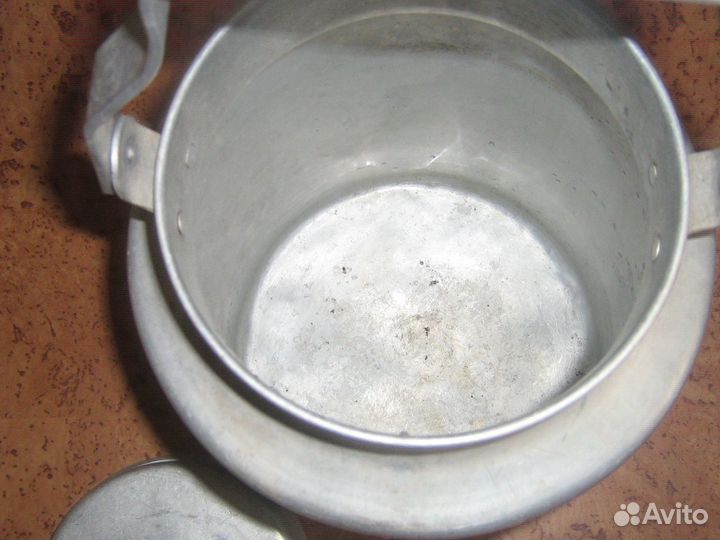 Бидон алюминиевый СССР огромный люкс 15 литров