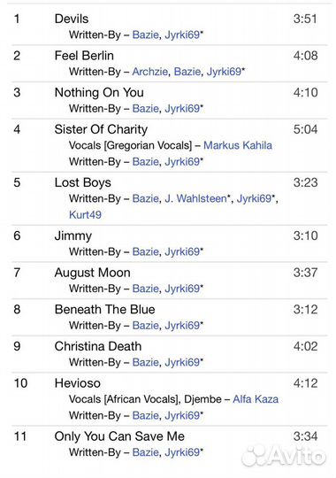 The 69 Eyes - Devils CD Finland