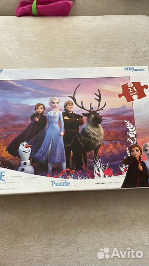 Крупные пазлы для малышей disney princess