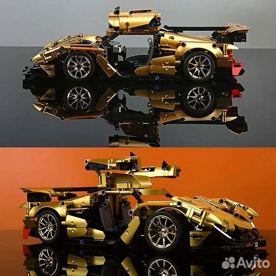 Конструктор Гоночный золотой суперкар