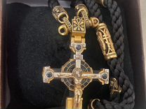 Крест мужской с гайтаном