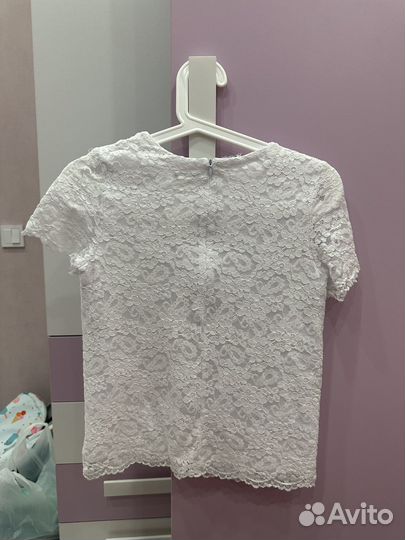 Школьная блузка с коротким рукавом 152-158