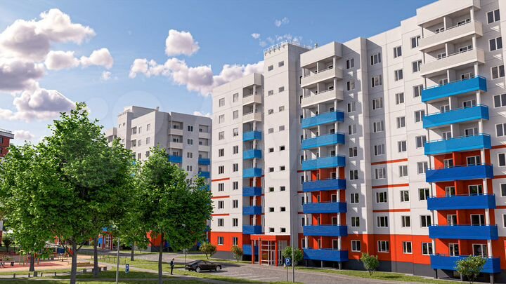 2-к. квартира, 55 м², 4/9 эт.