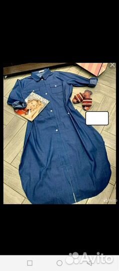 Платье-рубашка 56р