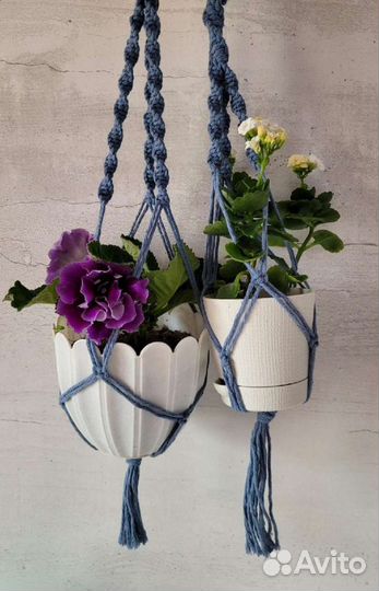 Кашпо подвесное макраме