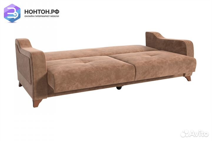 Диван книжка Дуглас 3-х местный светло-коричневый
