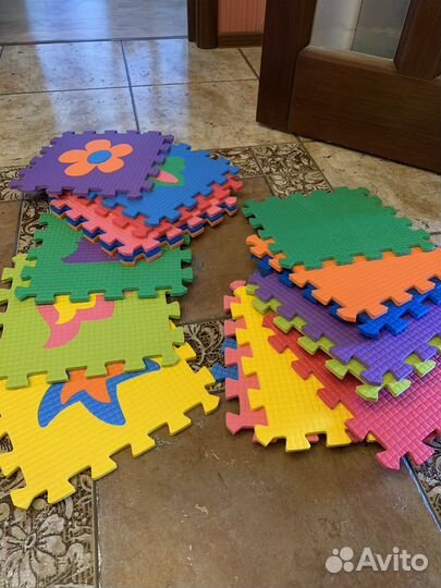 Детский коврик Мягкий конструктор-пазл