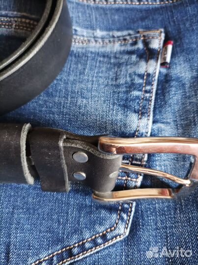 Ремень женский кожаный черный 35мм