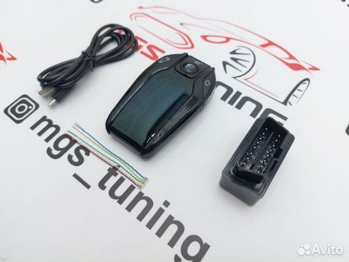 Смарт ключ Volvo дизайн BMW черный с экраном