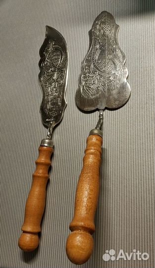 Нож и лопатка для торта СССР