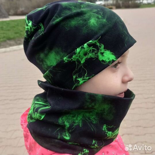 Комплект шапка и снуд