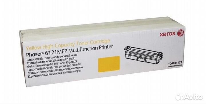Оригинальный картридж Xerox 106R01475 желтый