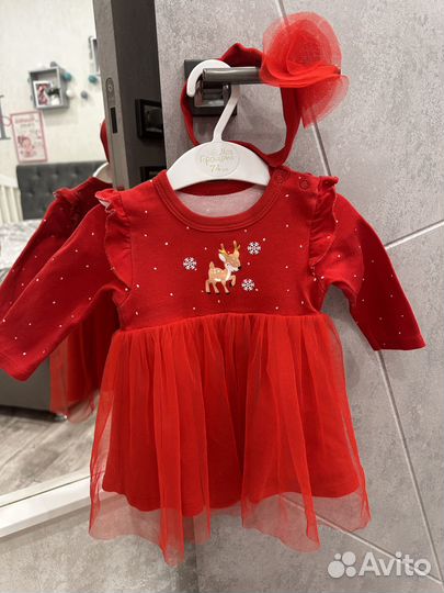 Платье-боди для девочки 74