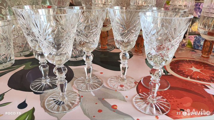 Хрустальные рюмки на ножке СССР
