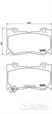 P56089 колодки дисковые передние Infiniti G37