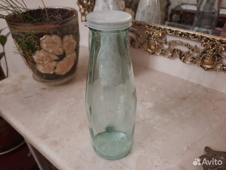 Молочная бутылка СССР с крышкой