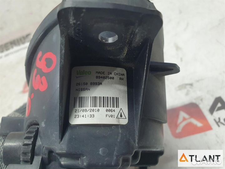 Туманка передняя правая nissan bluebird sylphy