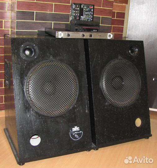 Колонки 600+600W PRM-115 Усилитель Микшер Микрофон