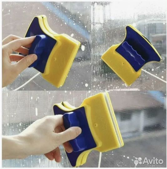 Магнитная щетка для мытья окон