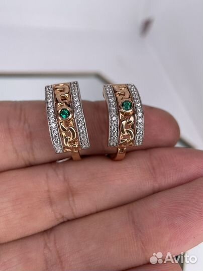 Золотые серьги 7.55 гр