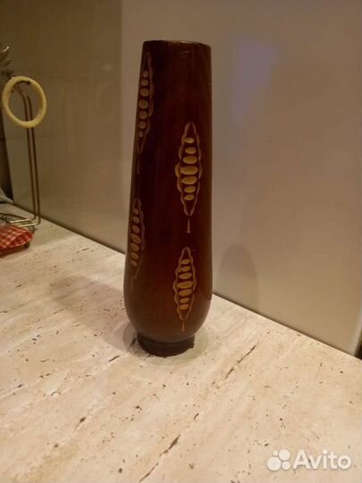 Ваза из дерева резная СССР
