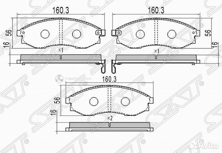 Колодки передние SsangYong Istana ST6614203021