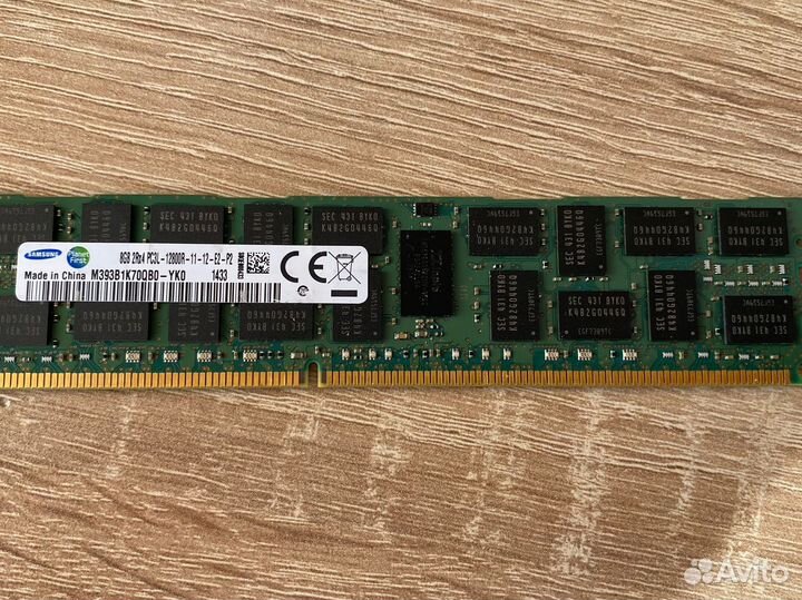 Оперативная память Samsung ecc reg 8GB PC3L-12800R