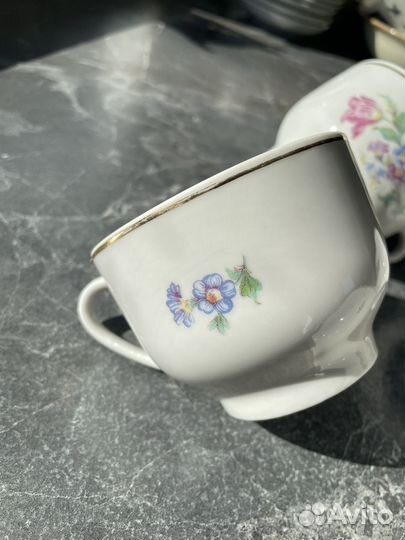 Чашки Довбышский фарфорвый завод 1955-1959 гг