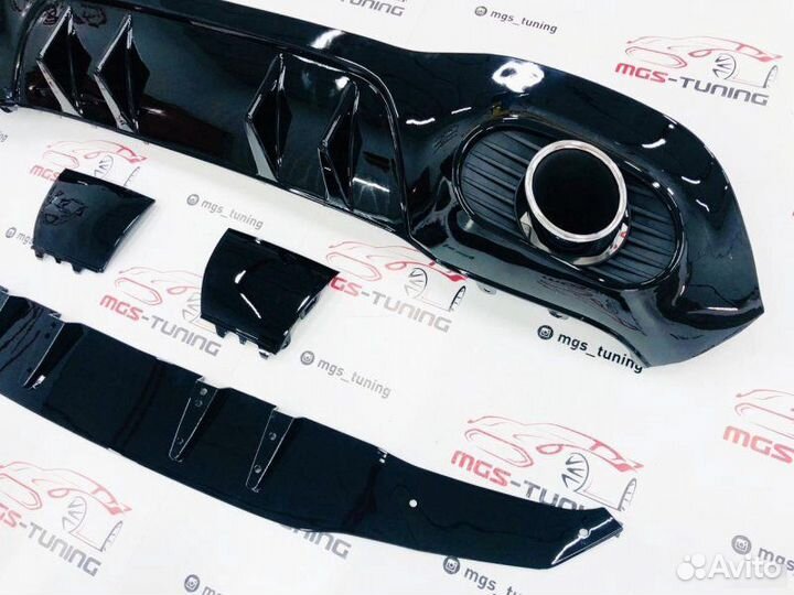 Диффузор с хром насадками w177 А35 AMG Хэтчбэк