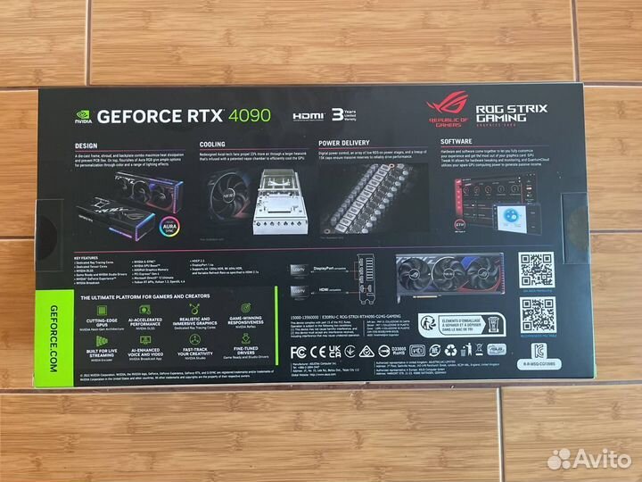 Видеокарта RTX 4090 asus ROG strix OC ростест