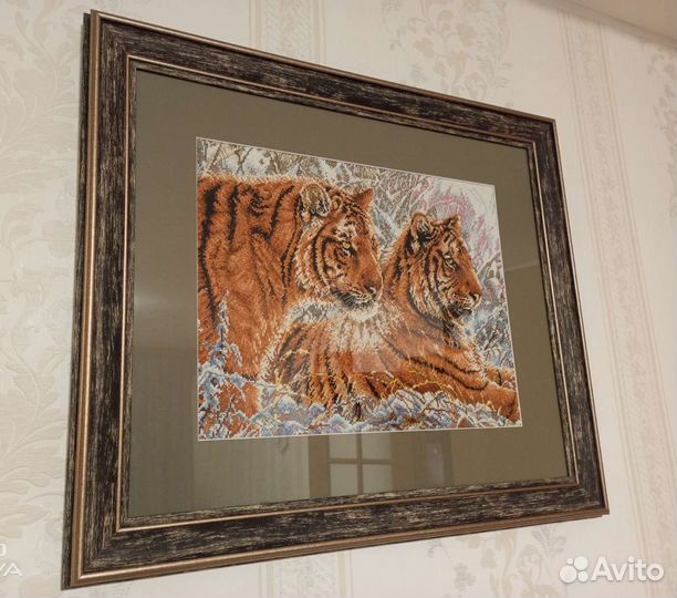 Тигры Вышивка крестом