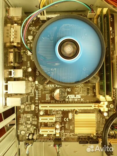 Комплект Asus H81M-K процессор, память, охлаждение