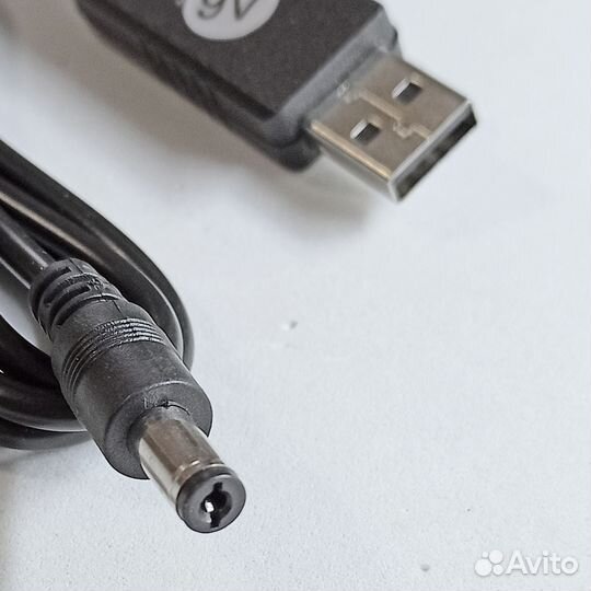 Кабель питания USB 5В в 9В 700мА DC 5521 1м