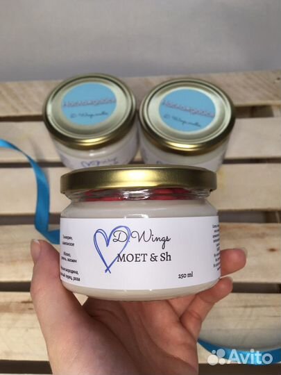 Ароматическая свеча ручной работы сердца