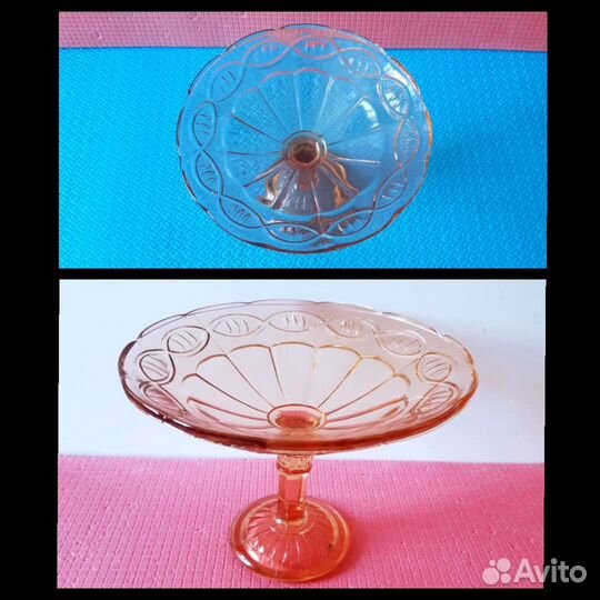 Цветное стекло СССР Вазы д/фруктов